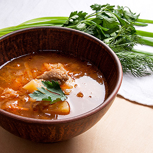 Borsch - traditional Ukrainian red beetroot soup